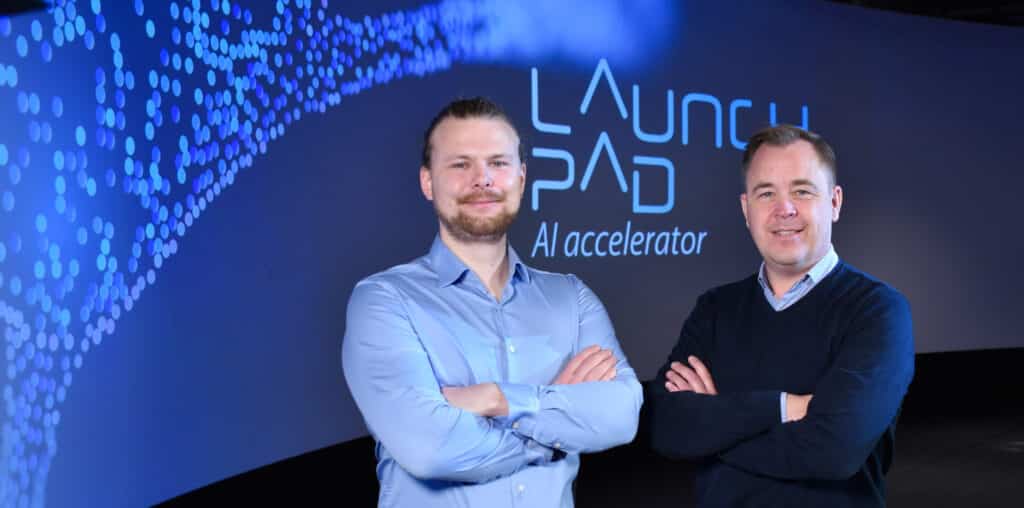 Thomas Hansen (tv) og Mikael Melitshenko, Launchpad AI Accelerator. Foto: Anja Lillerud